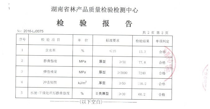 中南神箭2016年10mm竹膠板檢測(cè)報(bào)告第2頁